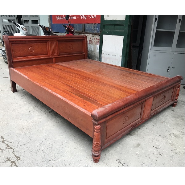 giường gỗ hương đỏ